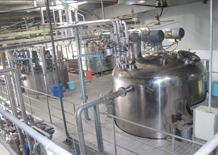 स्वत: भरने की मशीन के साथ स्टेनलेस स्टील तरल डिटर्जेंट उत्पादन लाइन